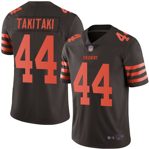 Cleveland Browns Sione Takitaki Men Brown Limited Jersey 44 NFL Football Rush Vapor Untouchable